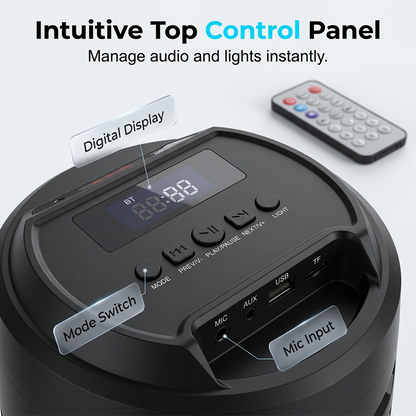 🥳2026 HOT SALE🥳💞50K+ SOLD!🎤🔊 50% OFF! Portable Bluetooth Speaker with Mic – 16W loud sound, RGB lights & wired microphone. Perfect for karaoke, square dancing & outdoor stalls. Grab & go with shoulder strap. 🕺✨