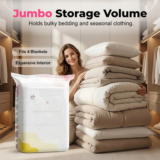 Press-to-Compress Vacuum Storage Bags