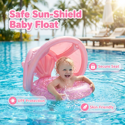 Baby Swimming Float with Sun Canopy