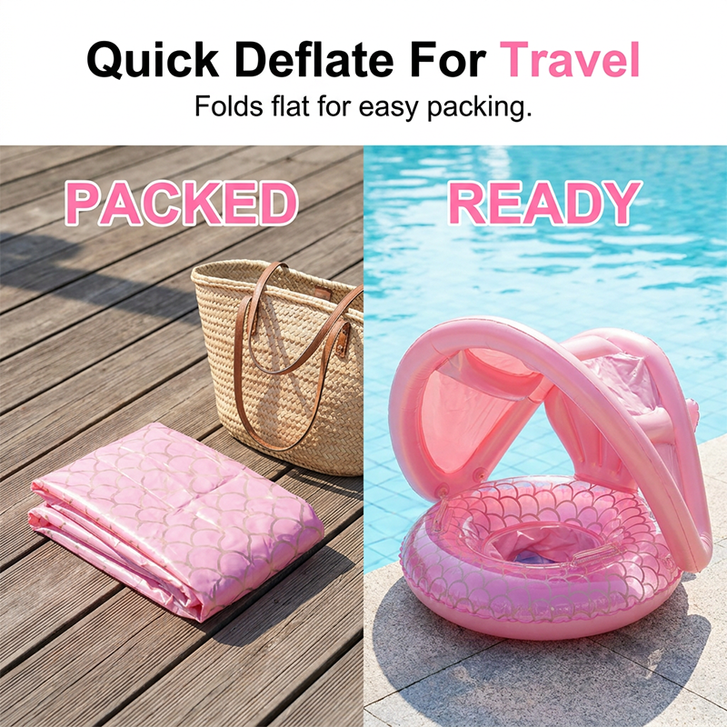 Baby Swimming Float with Sun Canopy