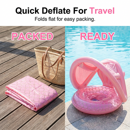 Baby Swimming Float with Sun Canopy