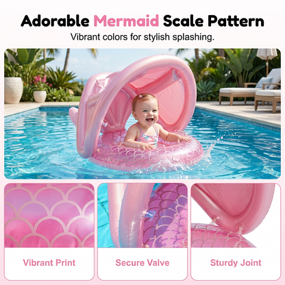 Baby Swimming Float with Sun Canopy