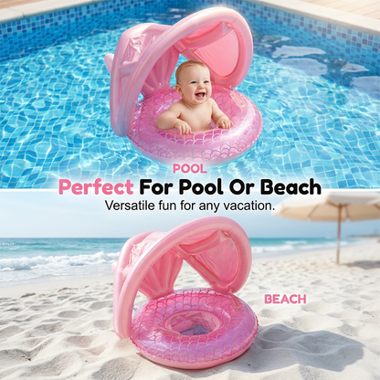 Baby Swimming Float with Sun Canopy