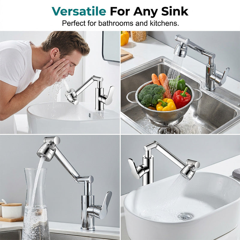 🔥2026 New Upgrade ＆ Hot Sale ＆ 50％ Off🔥360° Rotating Mechanical Arm Faucet – Flexible, Modern & Easy to Use ✨