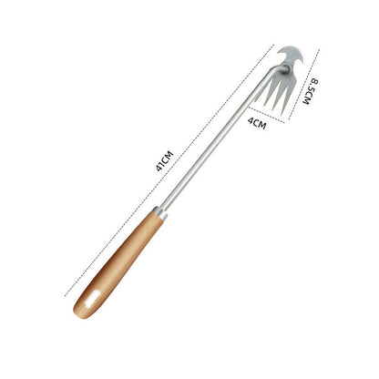 Multifunctional Garden Weeding Forks with Wooden Handle