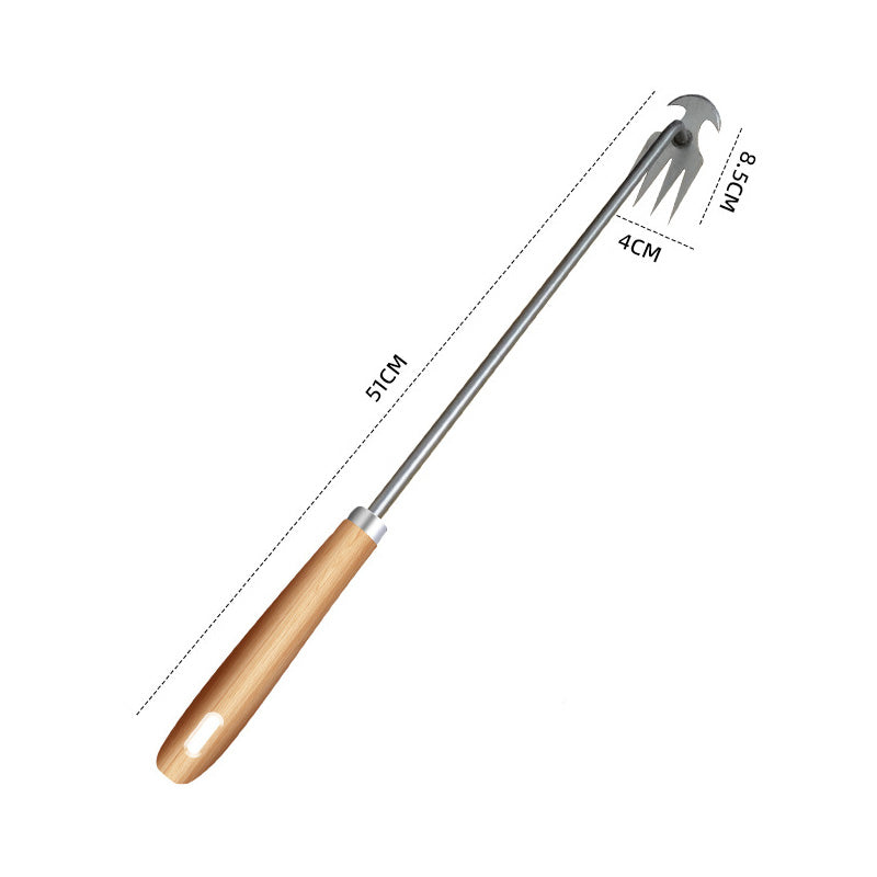 Multifunctional Garden Weeding Forks with Wooden Handle