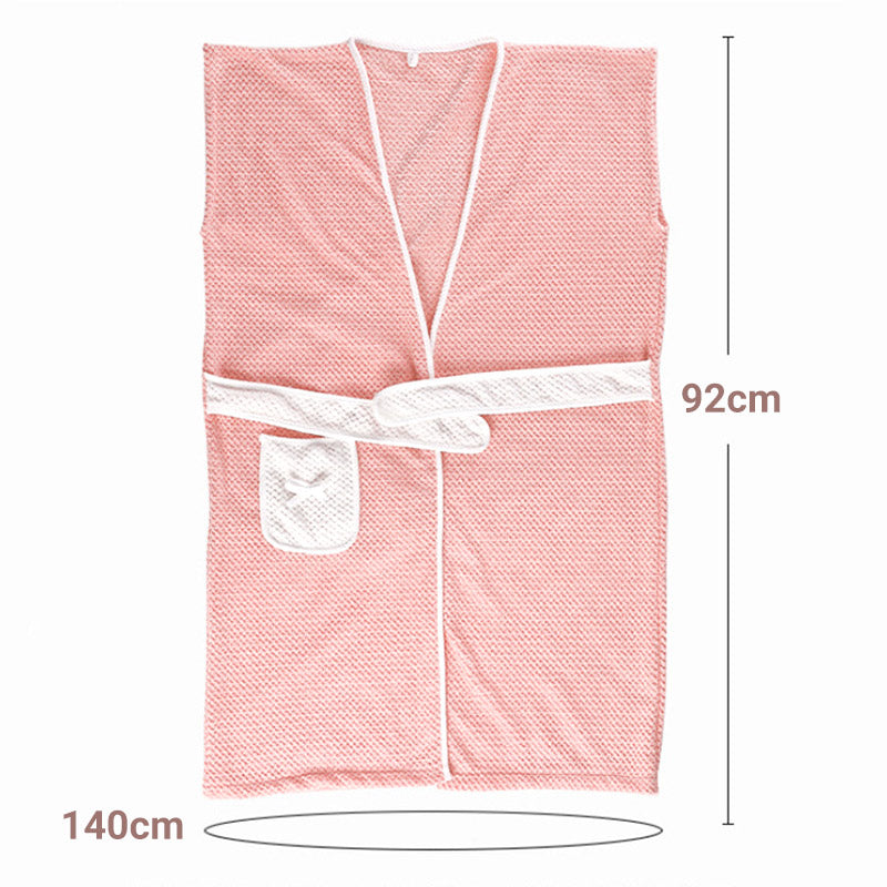 Ultra-Absorbent Wrap-Around Bathrobe for Home Use