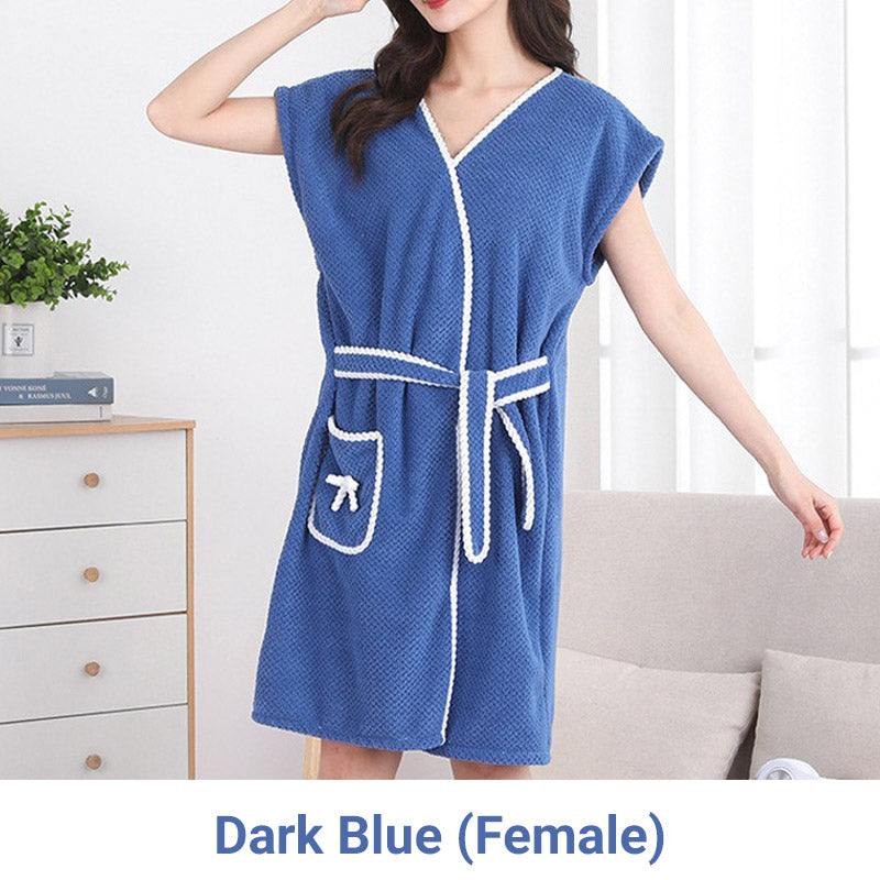 Ultra-Absorbent Wrap-Around Bathrobe for Home Use
